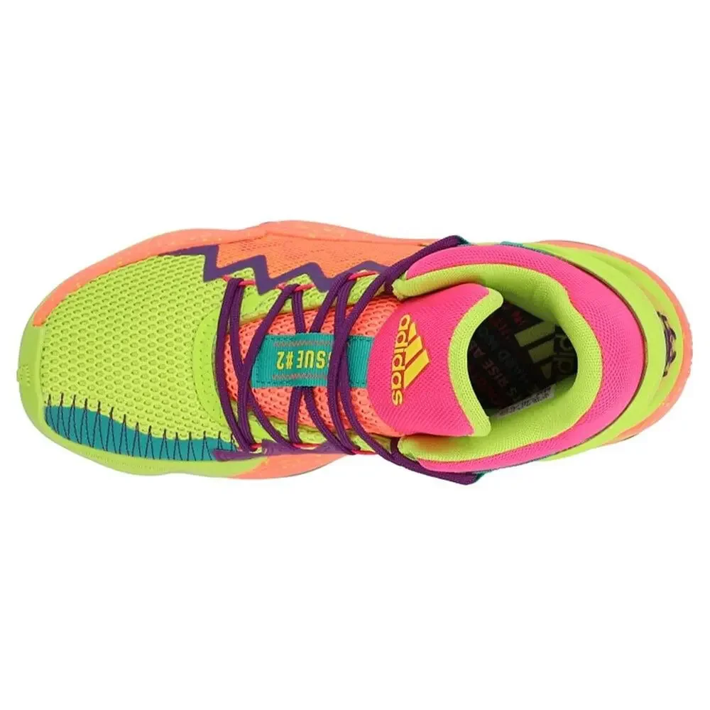 ADIDAS KIDS BOYS D.O.N. ISSUE 2 BASKETBALL SNEAKERS - GREEN,MULTI - SIZE 5.5 M